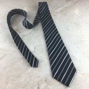 VERSA BLACK & SILVER REGIMENT TIE